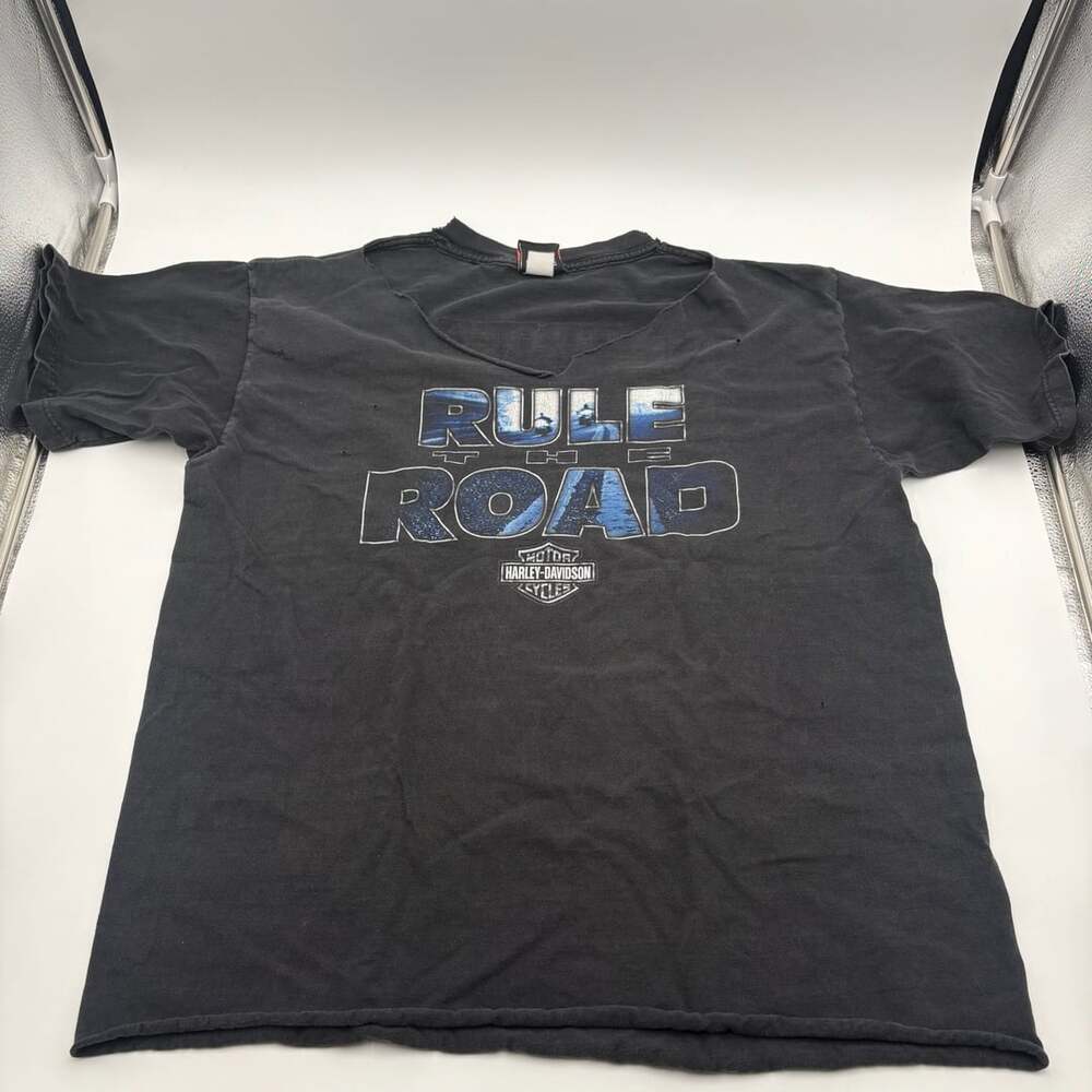 Harley-Davidson T-Shirt XL Black Amarillo Texas Tripp's Rule The Road